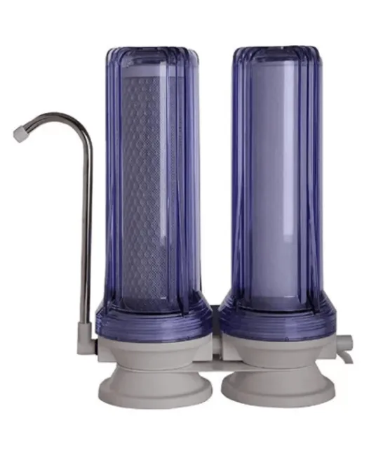 Dual housing water filter with faucet 3